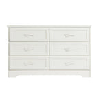 Modern 3 Drawer Bedroom Chest of Drawers with 6 Drawers Dresser, Clothes Organizer -Metal Pulls,47.6L x 15.7W x 28.9H