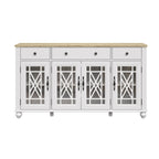 63 Vintage Style Kitchen Accent Buffet Sideboard Cabinet w/ Drawers - 63 in Width