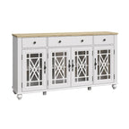 63 Vintage Style Kitchen Accent Buffet Sideboard Cabinet w/ Drawers - 63 in Width