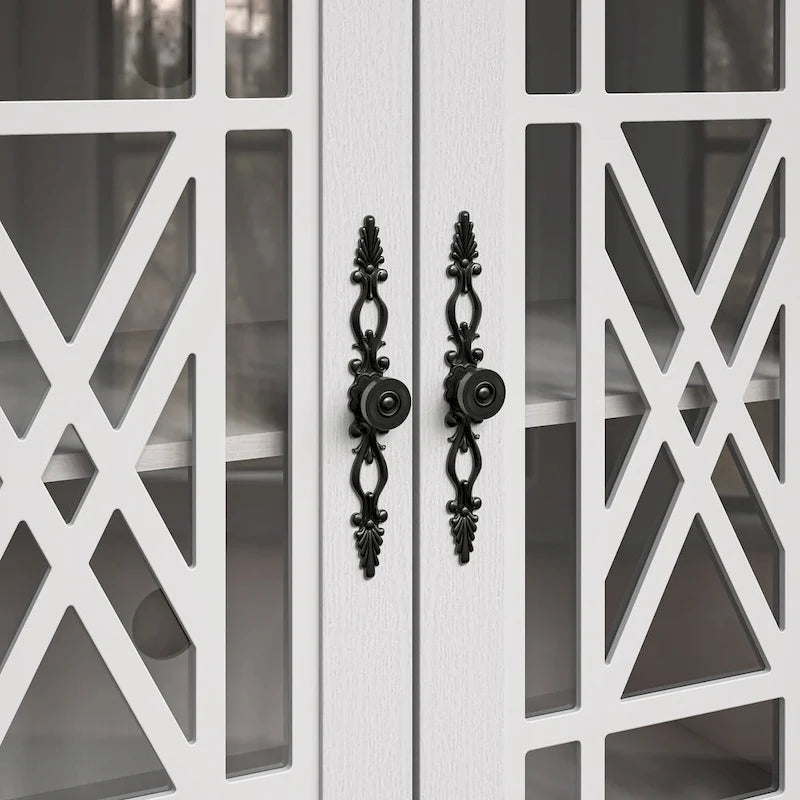 63 Vintage Style Kitchen Accent Buffet Sideboard Cabinet w/ Drawers - 63 in Width