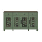 63 Vintage Style Kitchen Accent Buffet Sideboard Cabinet w/ Drawers - 63 in Width