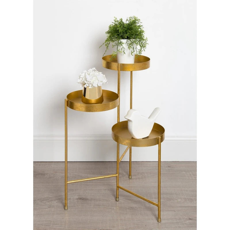 Kate and Laurel Finn Metal 3-tier Modern Plant Stand - 16x21x30