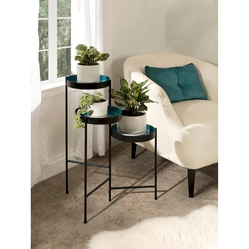 Kate and Laurel Finn Metal 3-tier Modern Plant Stand - 16x21x30