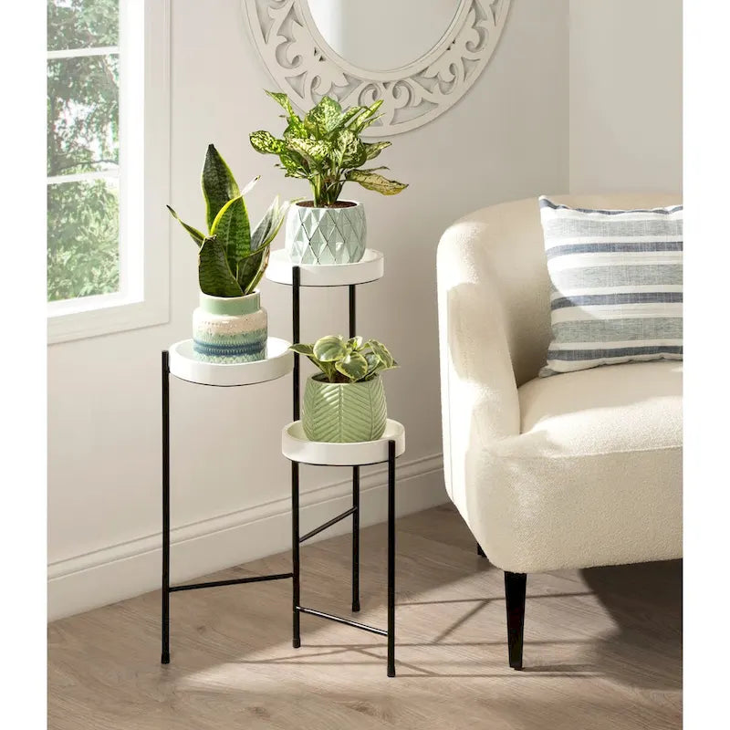 Kate and Laurel Finn Metal 3-tier Modern Plant Stand - 16x21x30