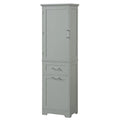 68.1" Tall White Bathroom Storage Cabinet with 2 Drawers & Adjustable Shelf - Freestanding Linen Tower Organizer 20x13 inch