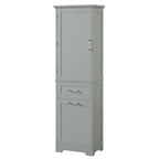 68.1" Tall White Bathroom Storage Cabinet with 2 Drawers & Adjustable Shelf - Freestanding Linen Tower Organizer 20x13 inch