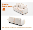 83" Modern Loveseat Sofa Couch with Boucle Fabric, 900LB Capacity, Beige Living Room Furniture